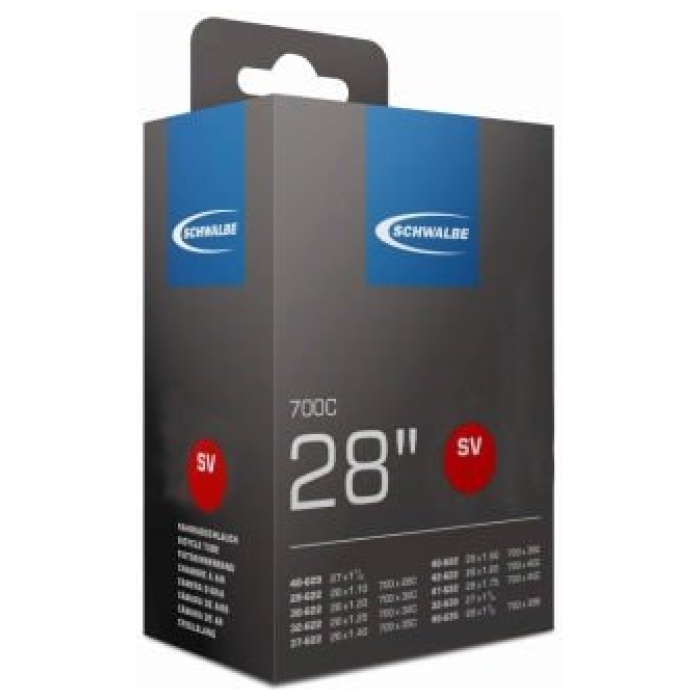 Schwalbe Bib SV17 28/47-622-635 FV 28x1 5/8x1 3/8-1/4-1/8-1.20-1.75 Zwart - Afbeelding 3