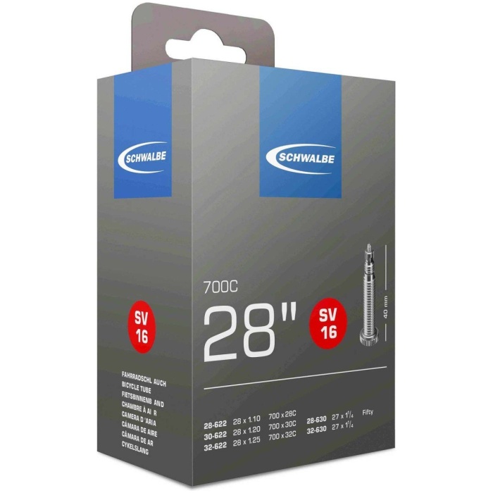 Schwalbe BIB 28X11/8-11/4-120 SC SV (40) SV16 Zwart