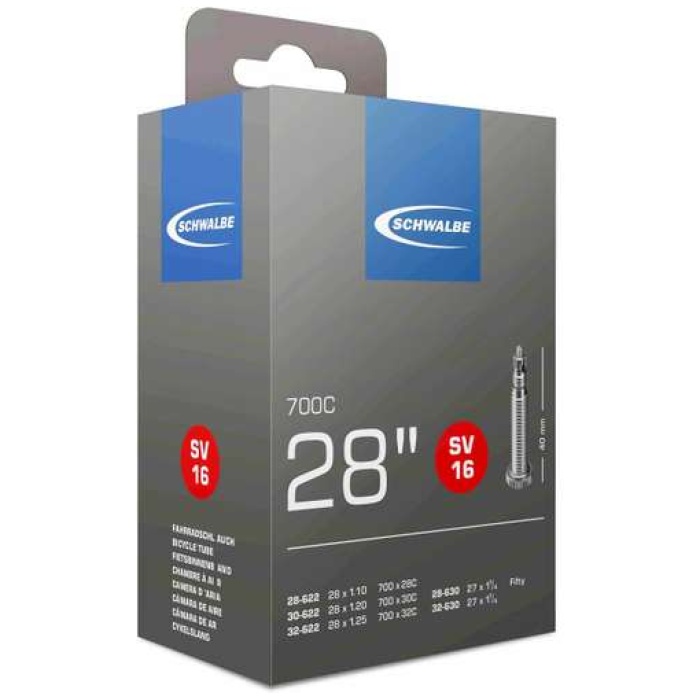 Schwalbe BIB 28X11/8-11/4-120 SC SV (40) SV16 Zwart - Afbeelding 3