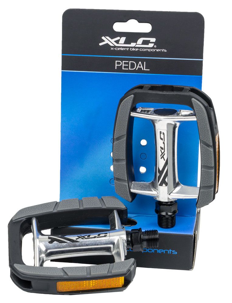 Xlc PEDAAL COMFORT ANTI PVC/ALM ZW/ZI STEL PDC09 Zwart/Zilver