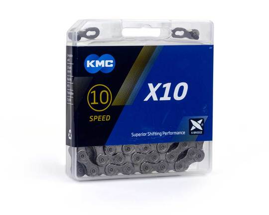 Kmc ketting 10-speed x10 links Grijs