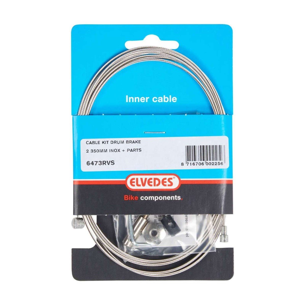 Elvedes rem binnenkabel rvs 2 nippels +inbus draad