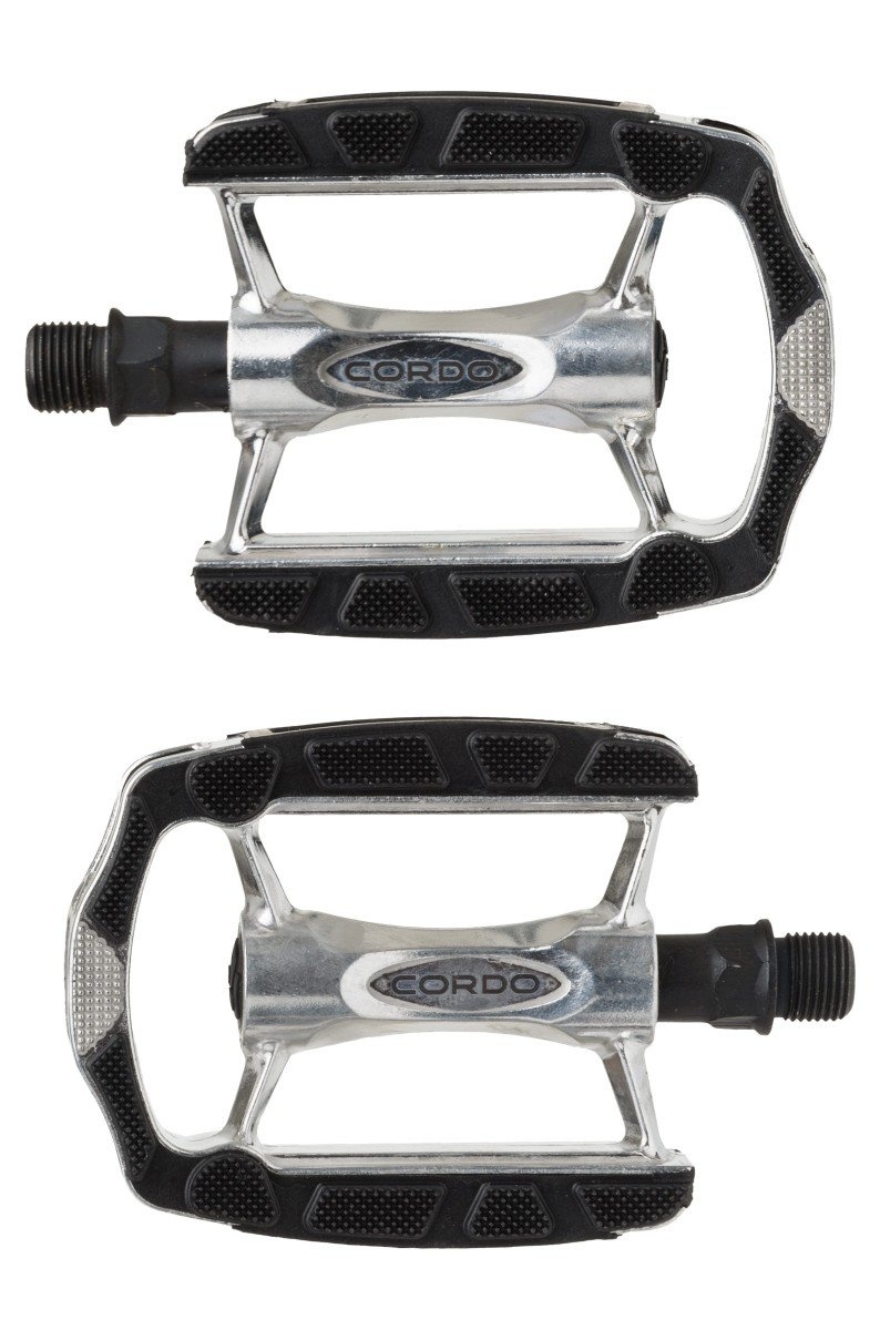 Cordo pedaal city trekking alu zilver Zwart