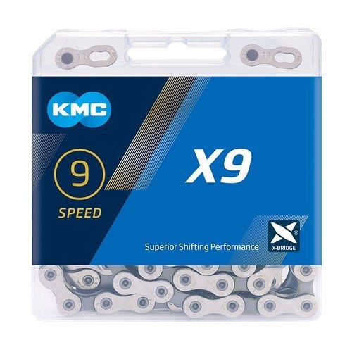 Kmc ketting 9-speed x9 122 links Zilver - Afbeelding 2