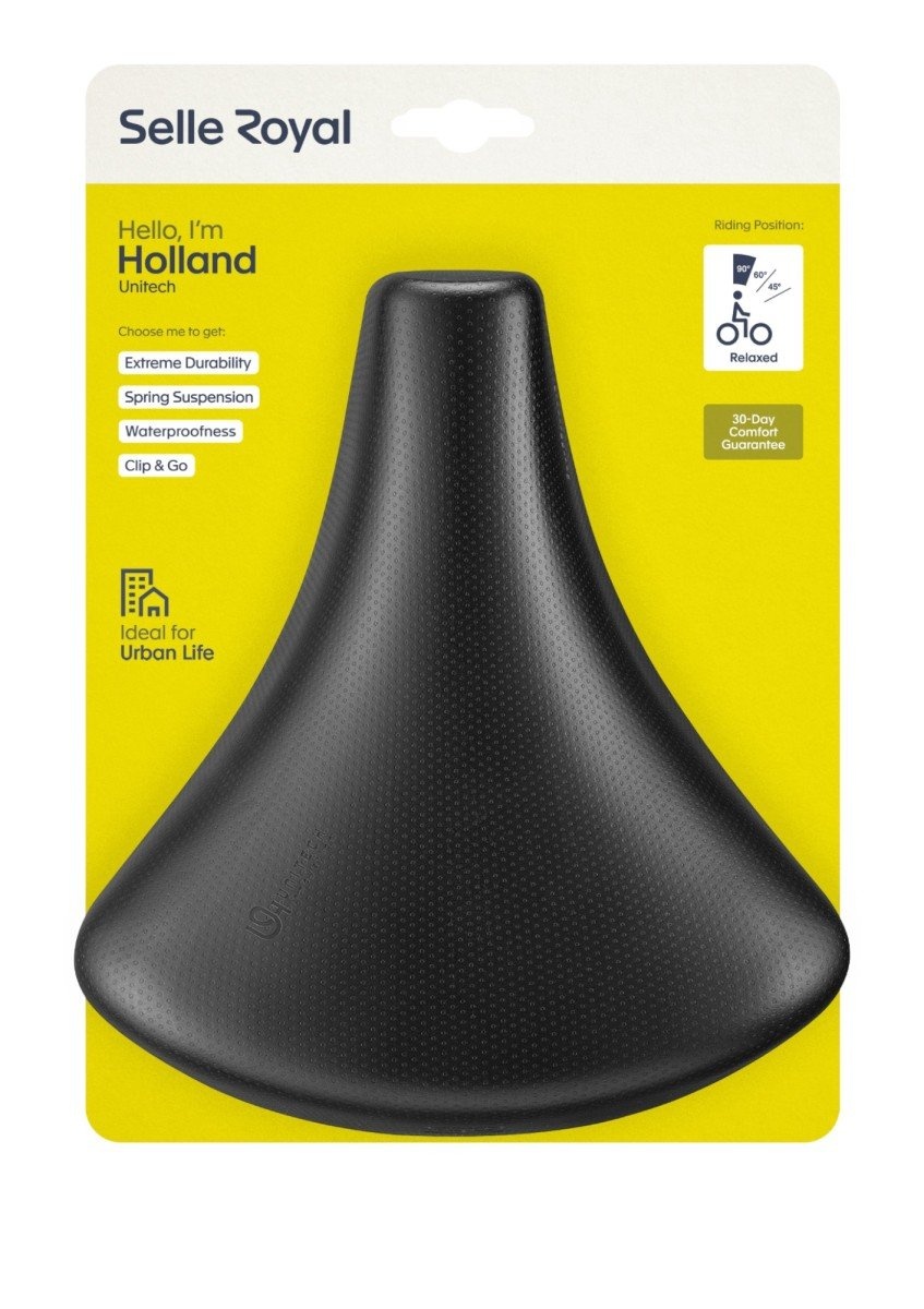 Selle Royal zadel classic holland unitech relaxed Zwart - Afbeelding 2