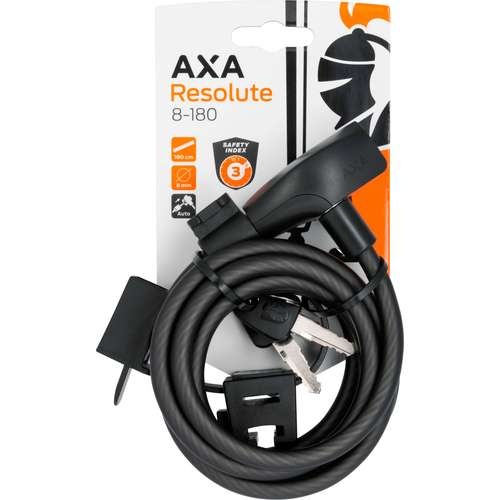 Axa resolute kabelslot 8-180 Zwart