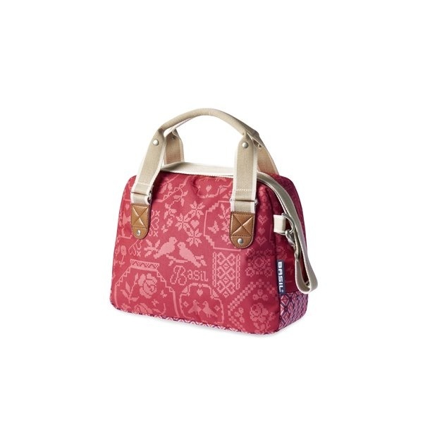 Basil Fietstas Boheme City Stuurtas Rood Vintage Red