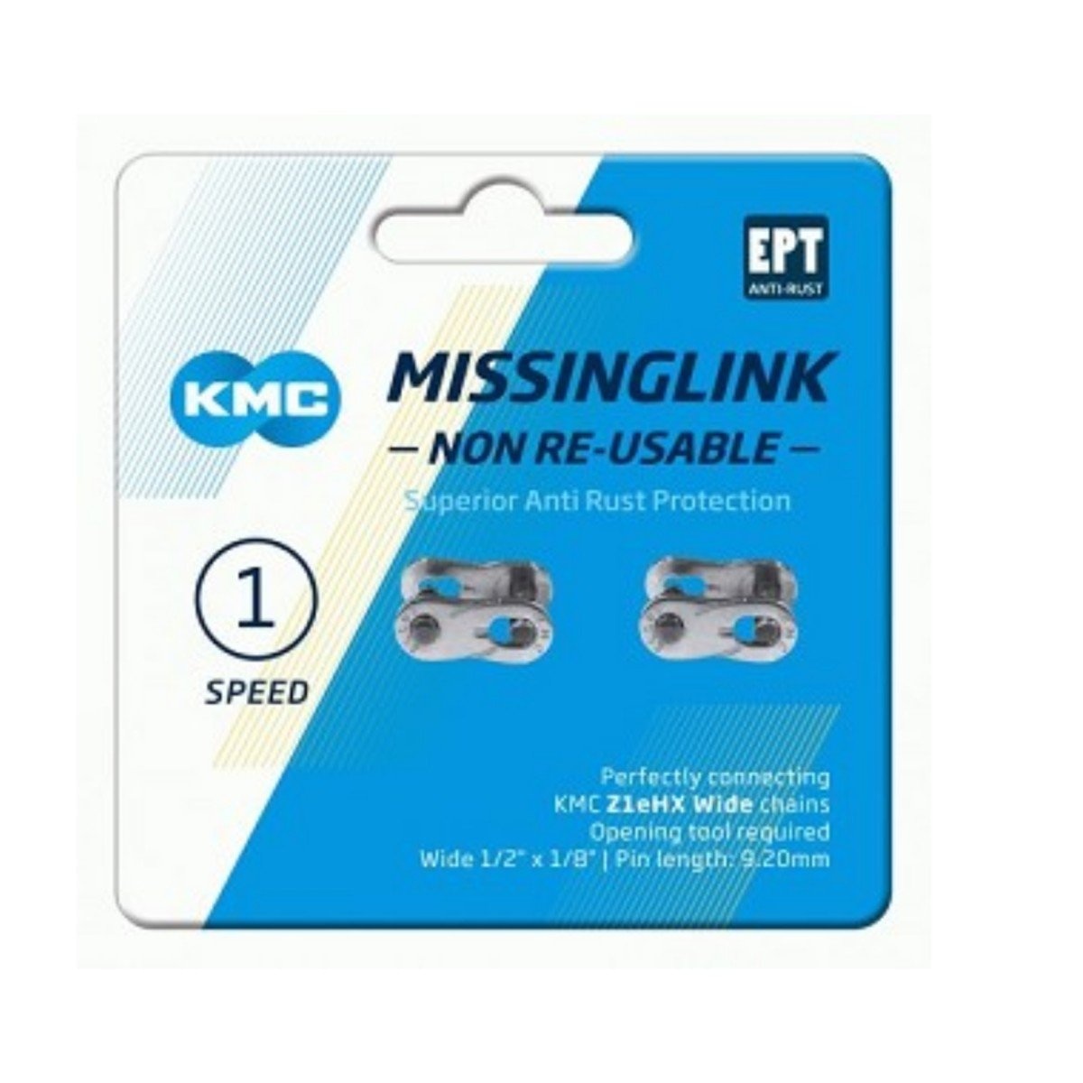 Kmc kettingschakel singlespeed m-link z1ehx 1/2x1/ Zilver - Afbeelding 2